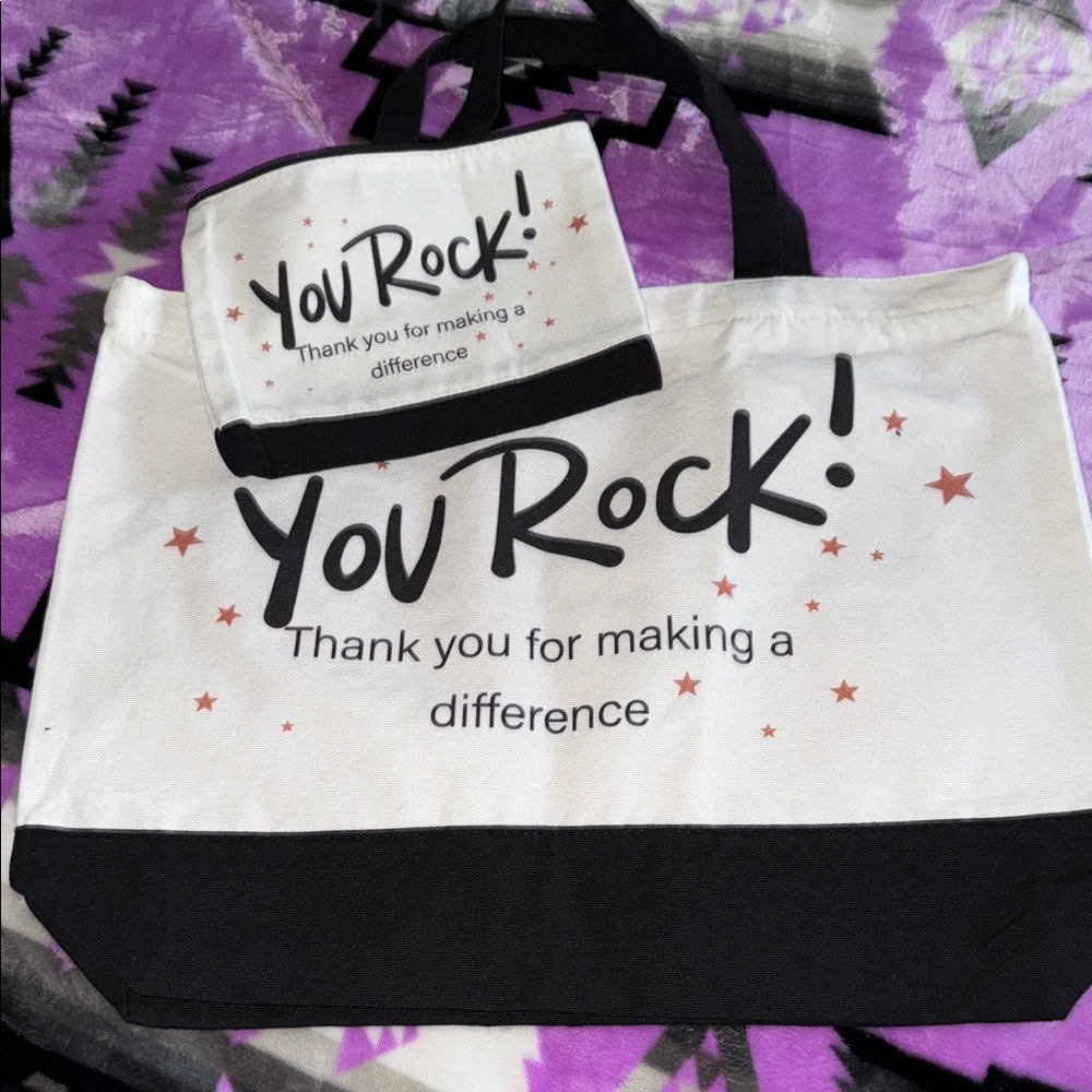 ✨You Rock Tote and Pouch Set